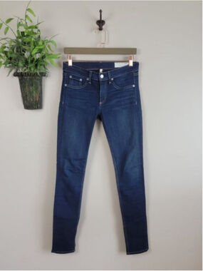 Rag & Bone 27 Cate Skinny Dark Bedford Wash Mid Rise Stretch Jegging Jeans